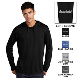 AS MENS TRI-BLEND WICKING LONG SLEEVE HOODIE