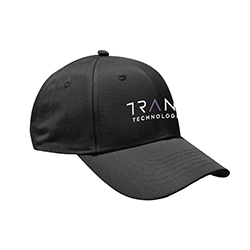 BLACK  RECYCLED POLYESTER STRUCTURED CAP