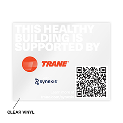 8" X 6.44"   TRANE SYNEXIS WINDOW CLING