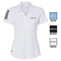 LADIES ADIDAS FLOATING 3-STRIPES POLO