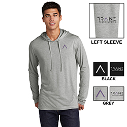 MEN'S TRI-BLEND WICKING LONG SLEEVE HOODIE