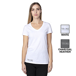 LADIES' V-NECK SUSTAINABLE T-SHIRT