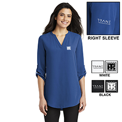 TK LADIES 3/4 SLEEVE TUNIC BLOUSE